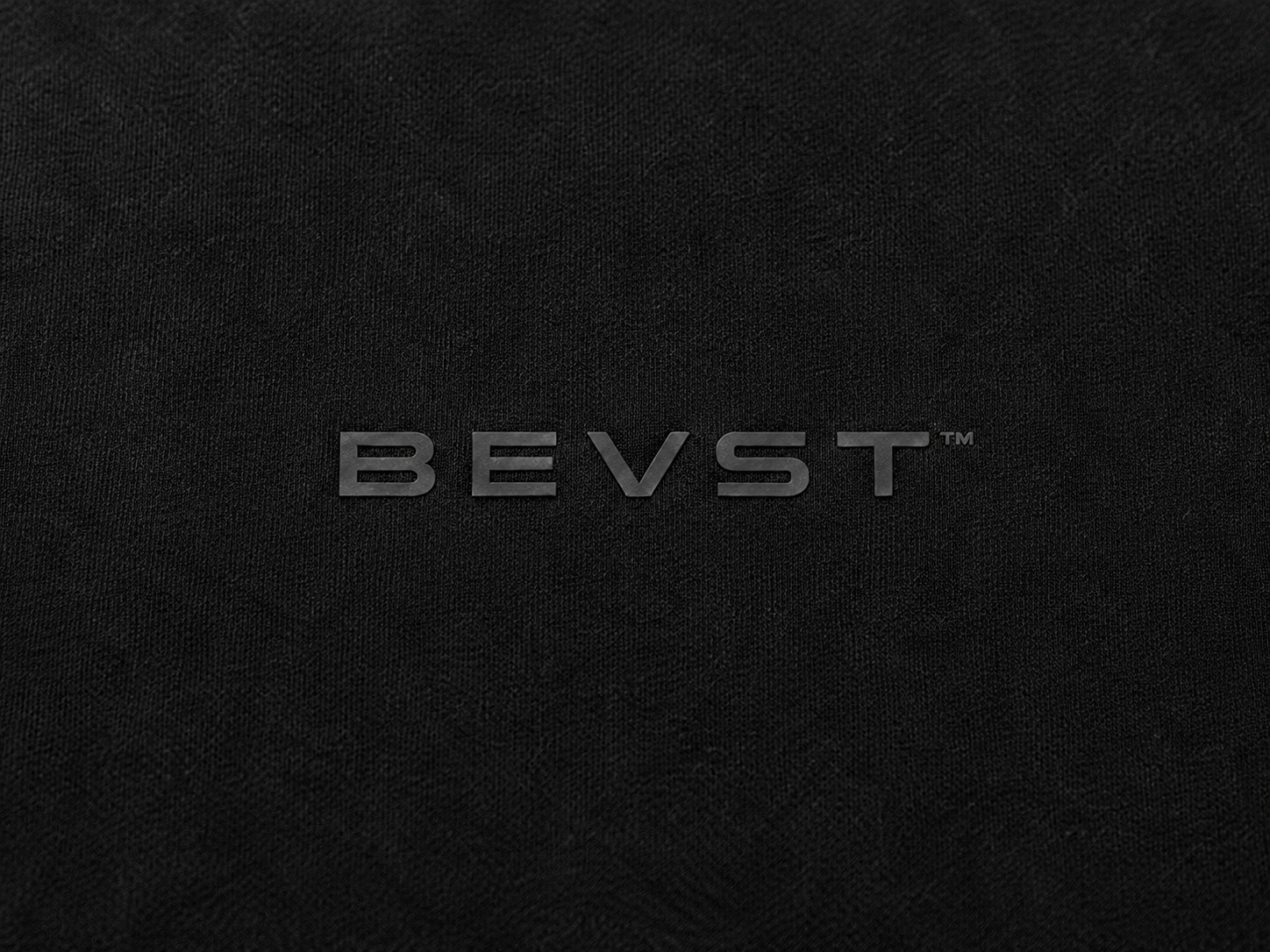 Macro detail of the tonal front BEVST mark