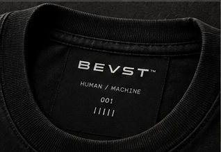 Macro detail of the BEVST 001 microtype below the V